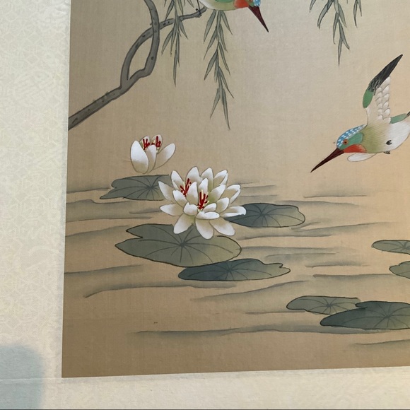 SOLD Stunning Original Silk Paintings Framed and Signed - Picture 5 of 8